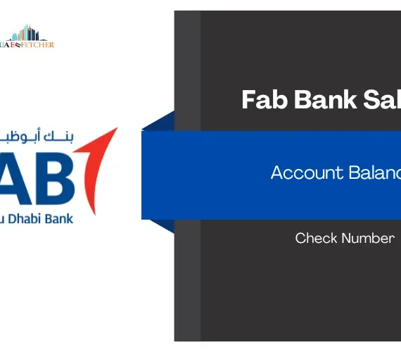 FAB bank salary account balance check
