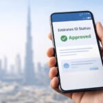Emirates ID status confirmed, Dubai skyline