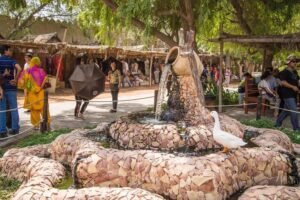 traditional crafts inside the heritage village