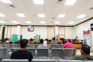 customer happiness center waiting area inside al ghubaiba