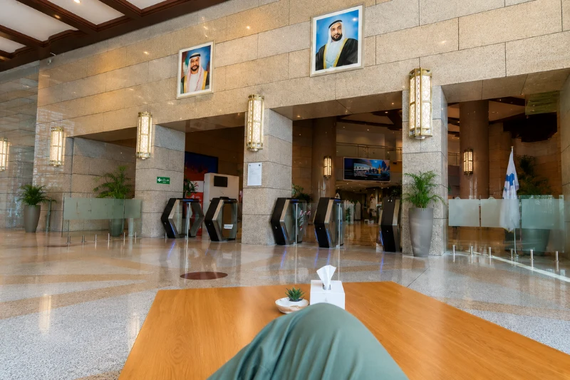 Sheikh Khalifa Energy Complex lobby and secure access area