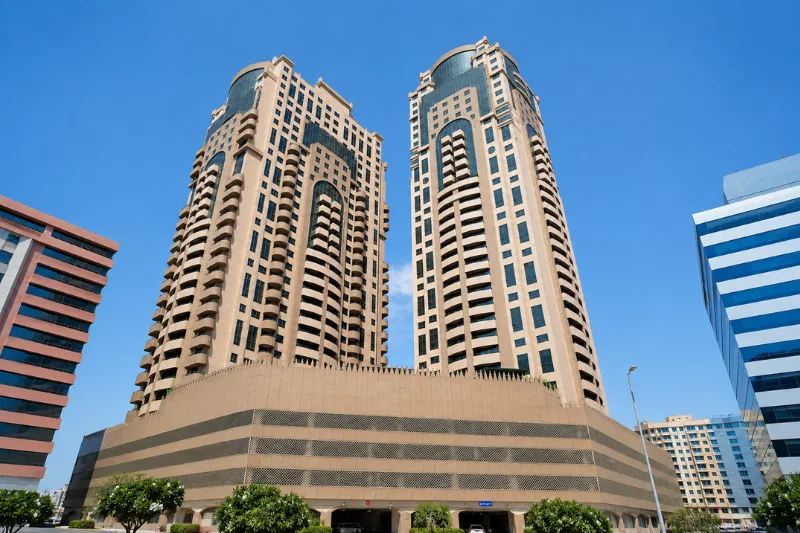 Exterior view of Al Shaiba Tower B in Barsha Heights, Dubai