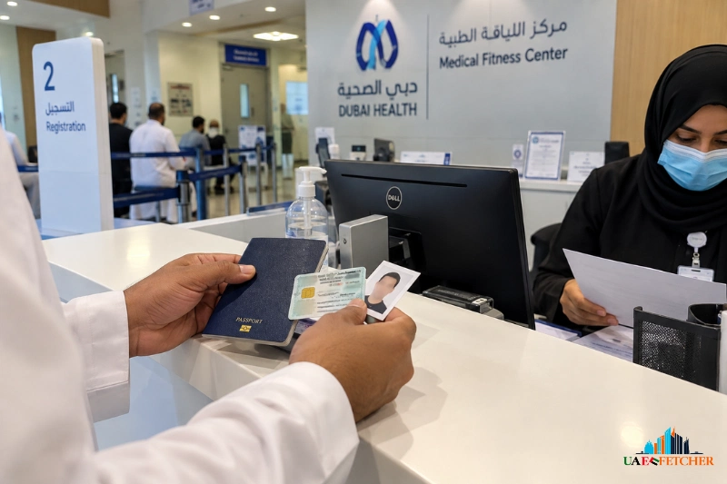 Medical fitness registration with passport and Emirates ID